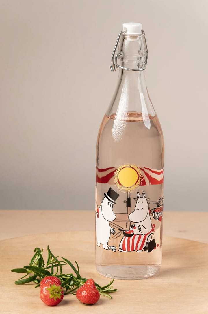 Garrafa de vidro Summertime 1 L, Transparent Muurla