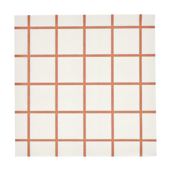 Guardanapo de papel Check & Stripes 25x25 cm, 20-unid. - Beige - Muurla