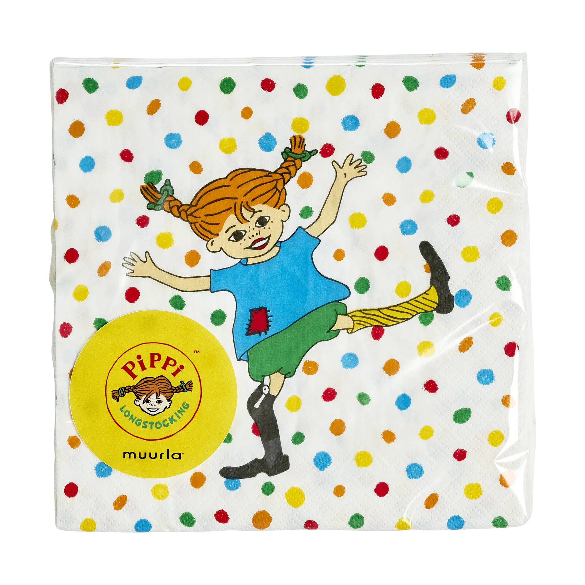 Guardanapos Pippi 33x33 cm pacote de 20, Hoppsansa Muurla