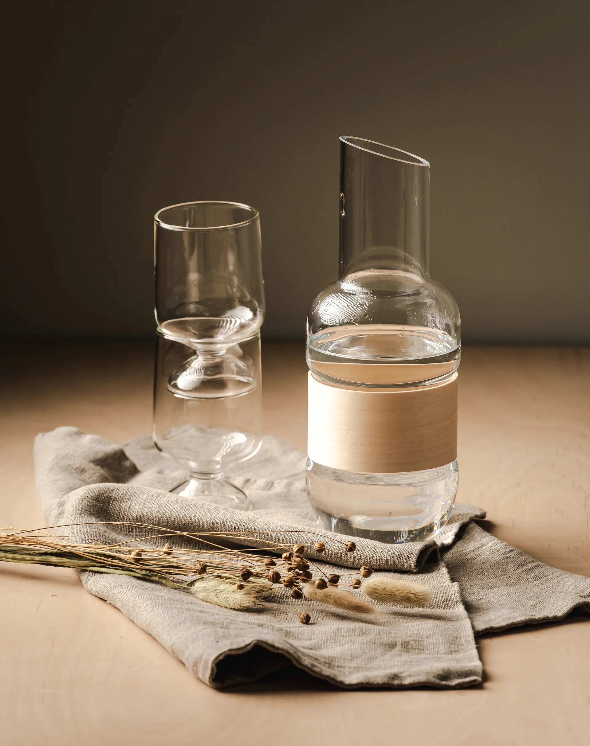 Jarro Veneer 1 L, Transparent-bétula Muurla