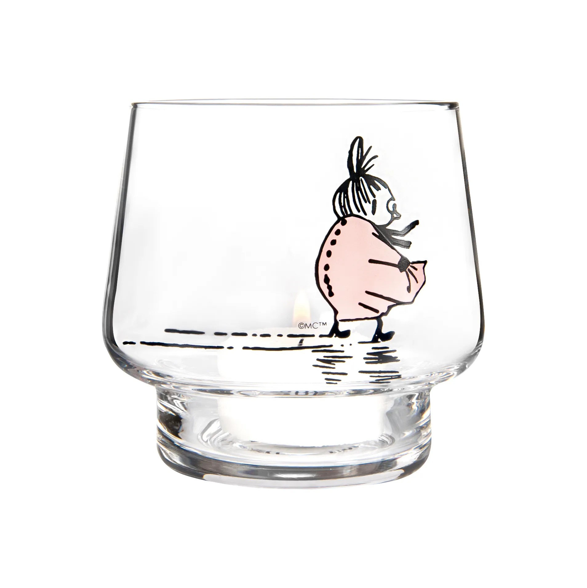 Lanterna The strong-willed, transparente-rosa Muurla