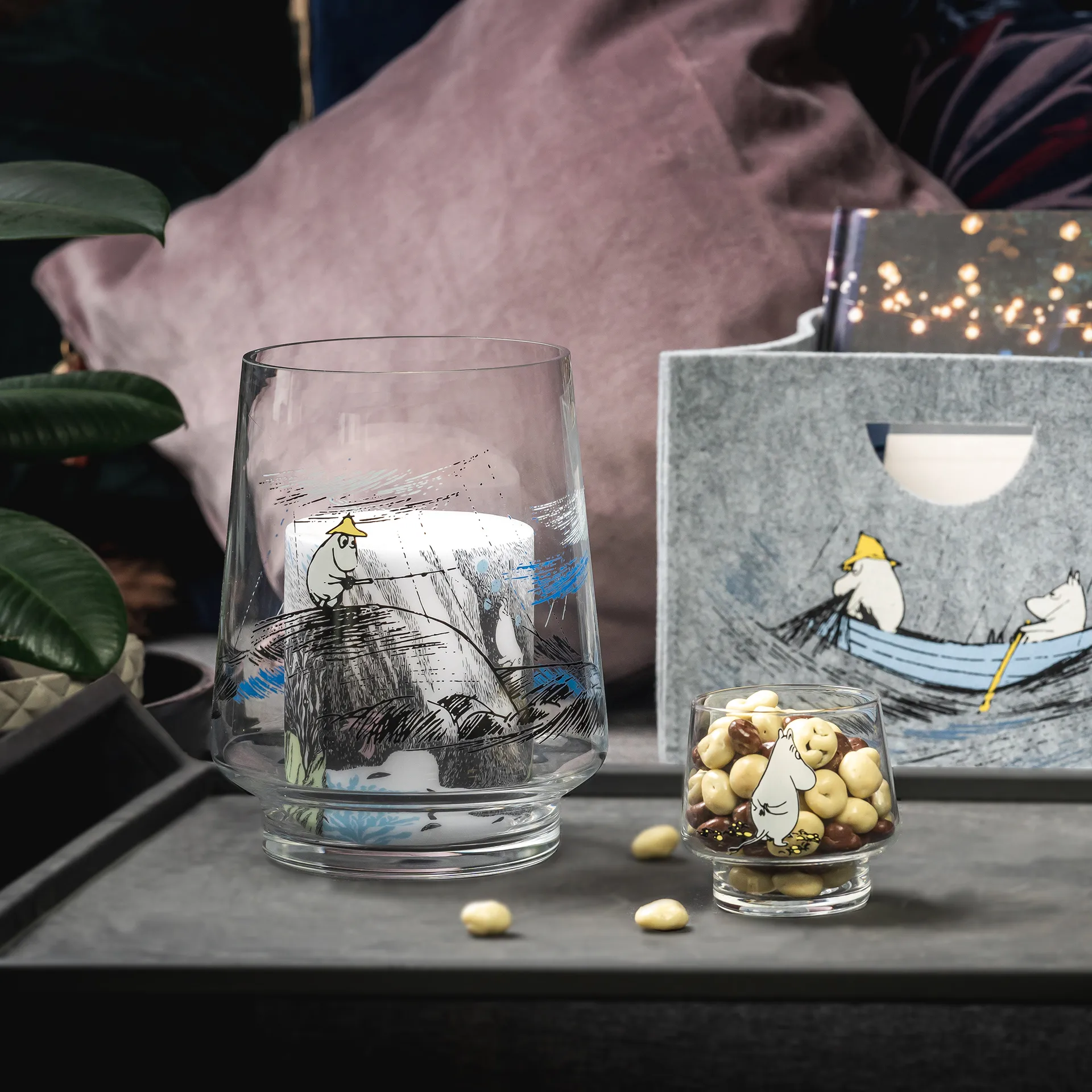 Lanterna The wait, transparente-branco Muurla