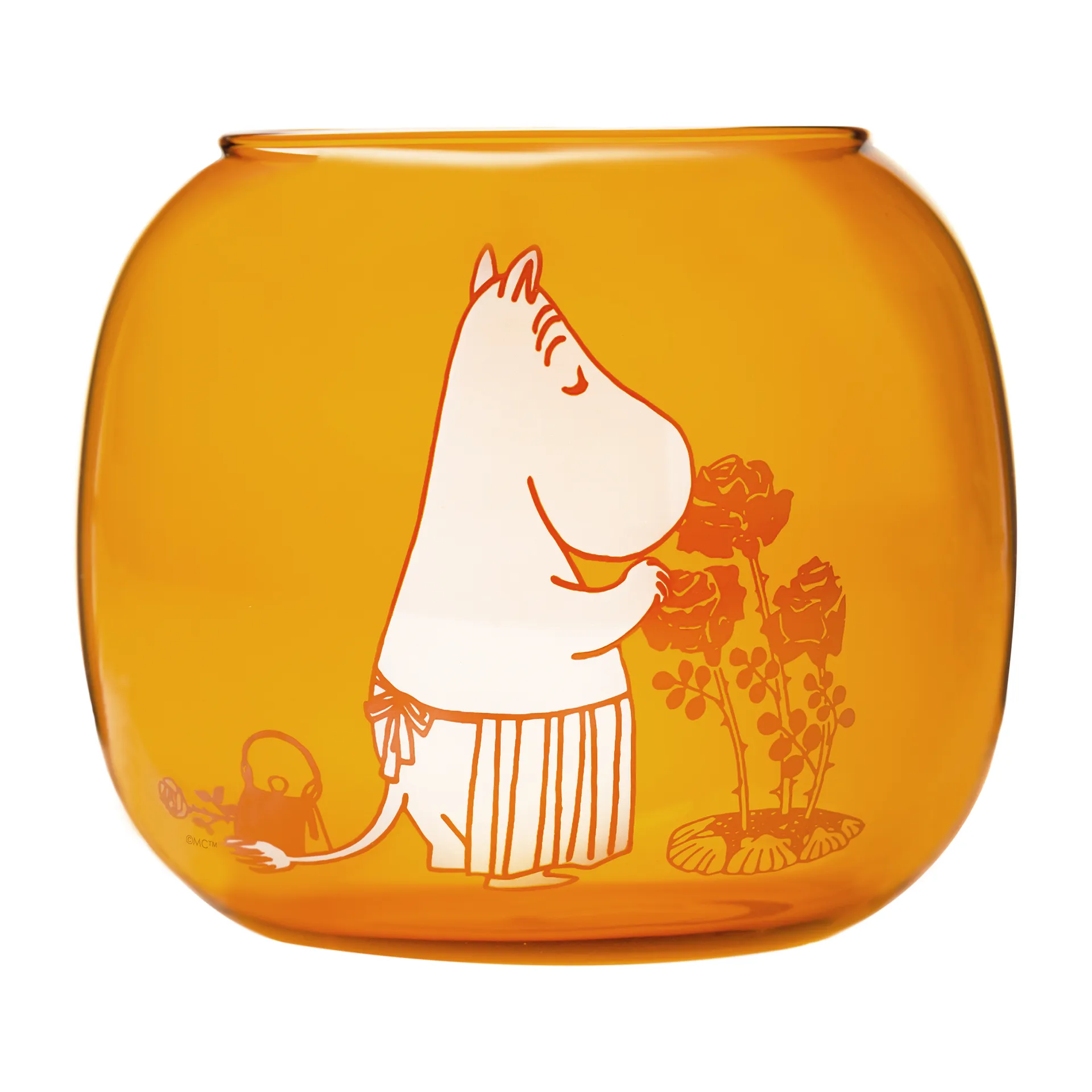 Moomin mamma suporte para vela 9.5 cm, Âmbar Muurla