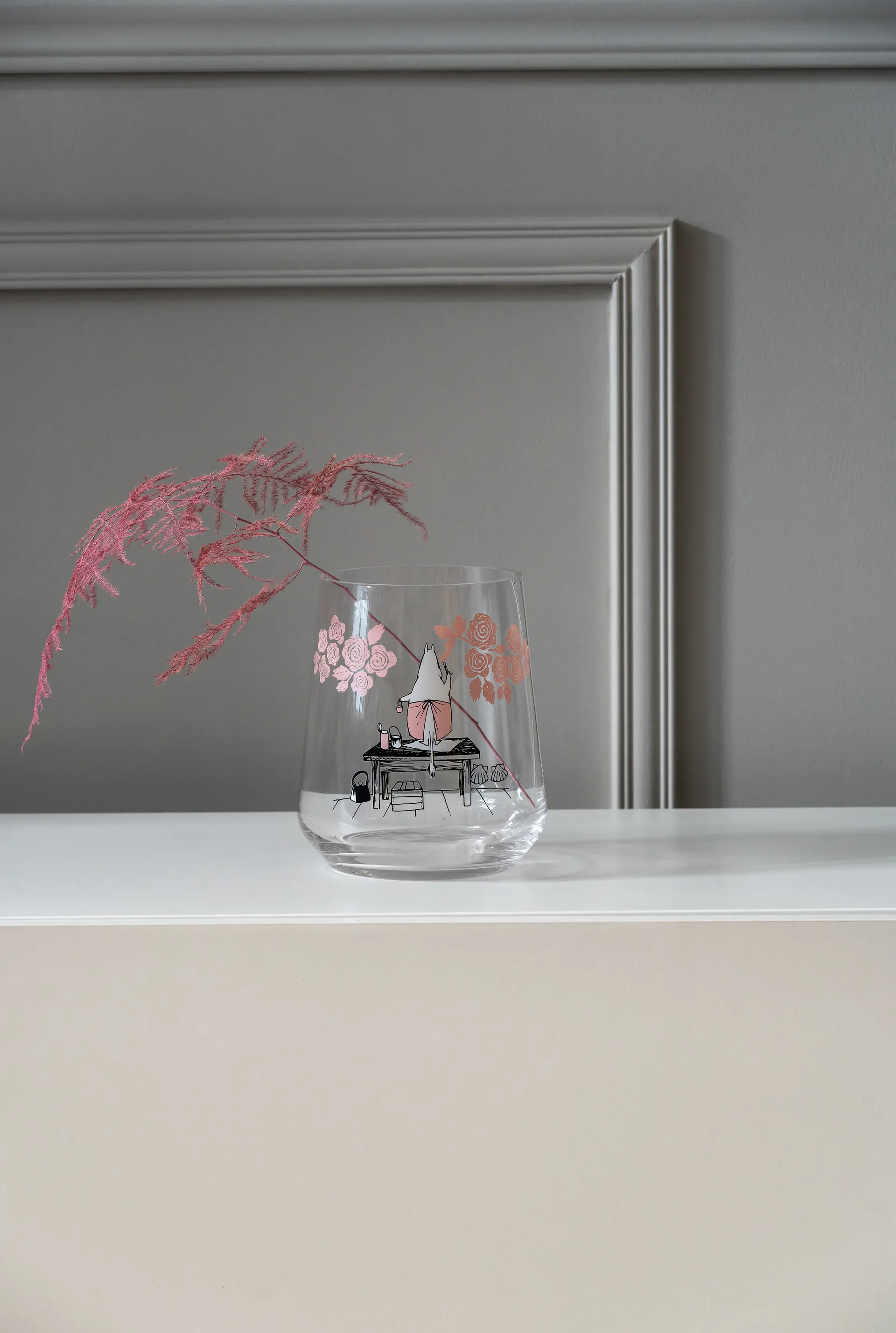 Moomin Originals lanterna/vaso 17,5 cm, Roses Muurla