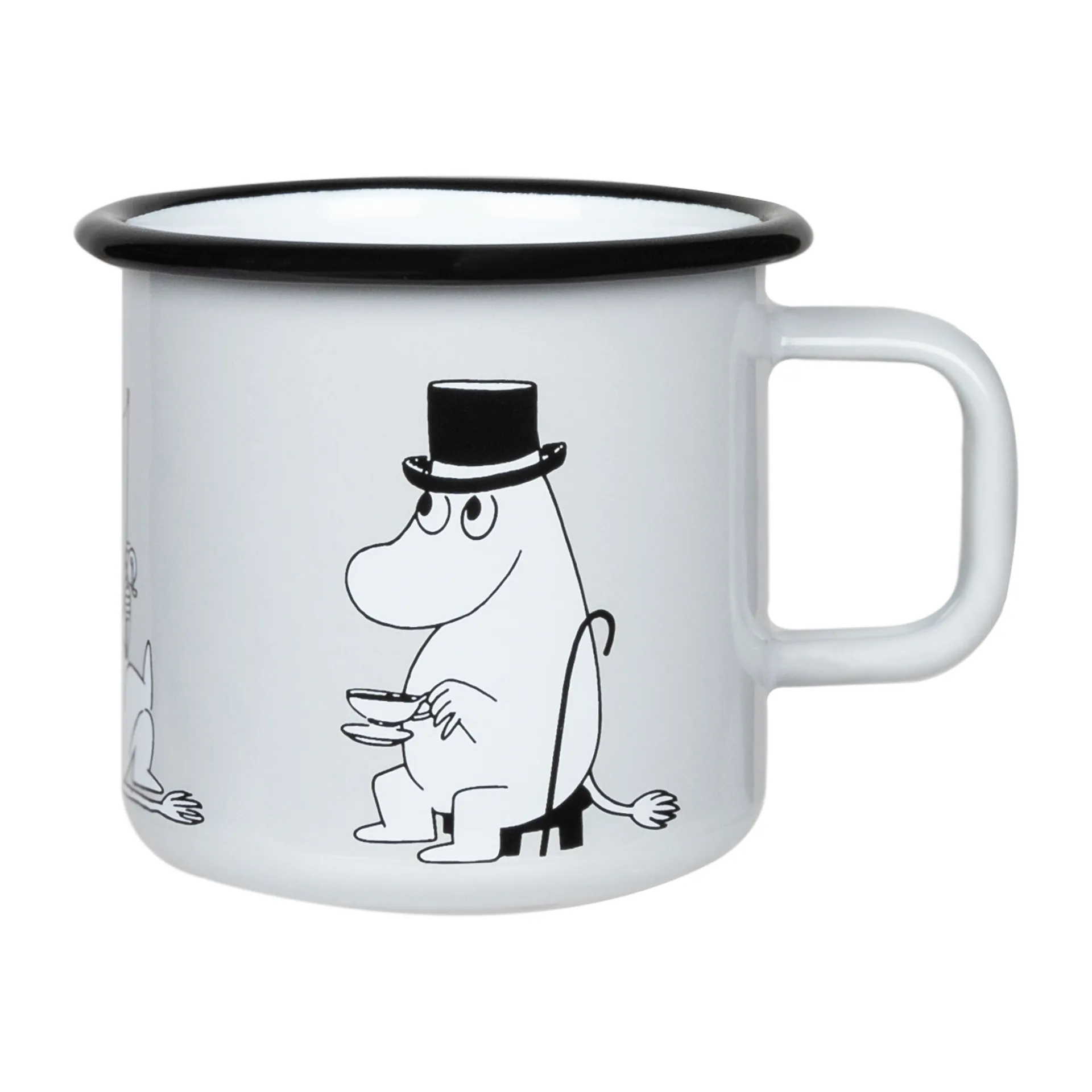 Moomin pappa caneca esmaltada 37 cl, Cinza Muurla