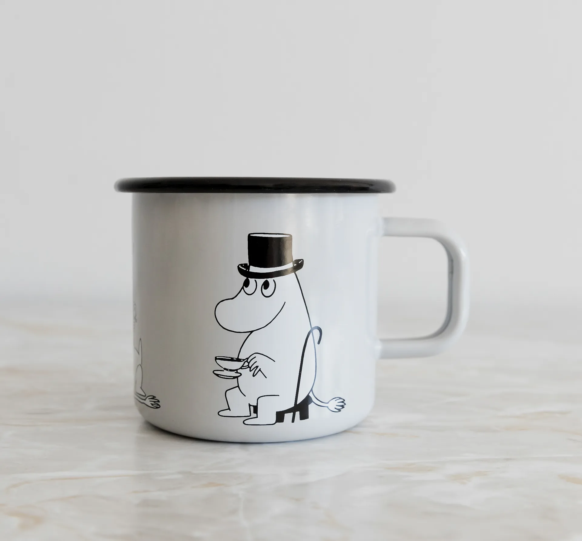 Moomin pappa caneca esmaltada 37 cl, Cinza Muurla