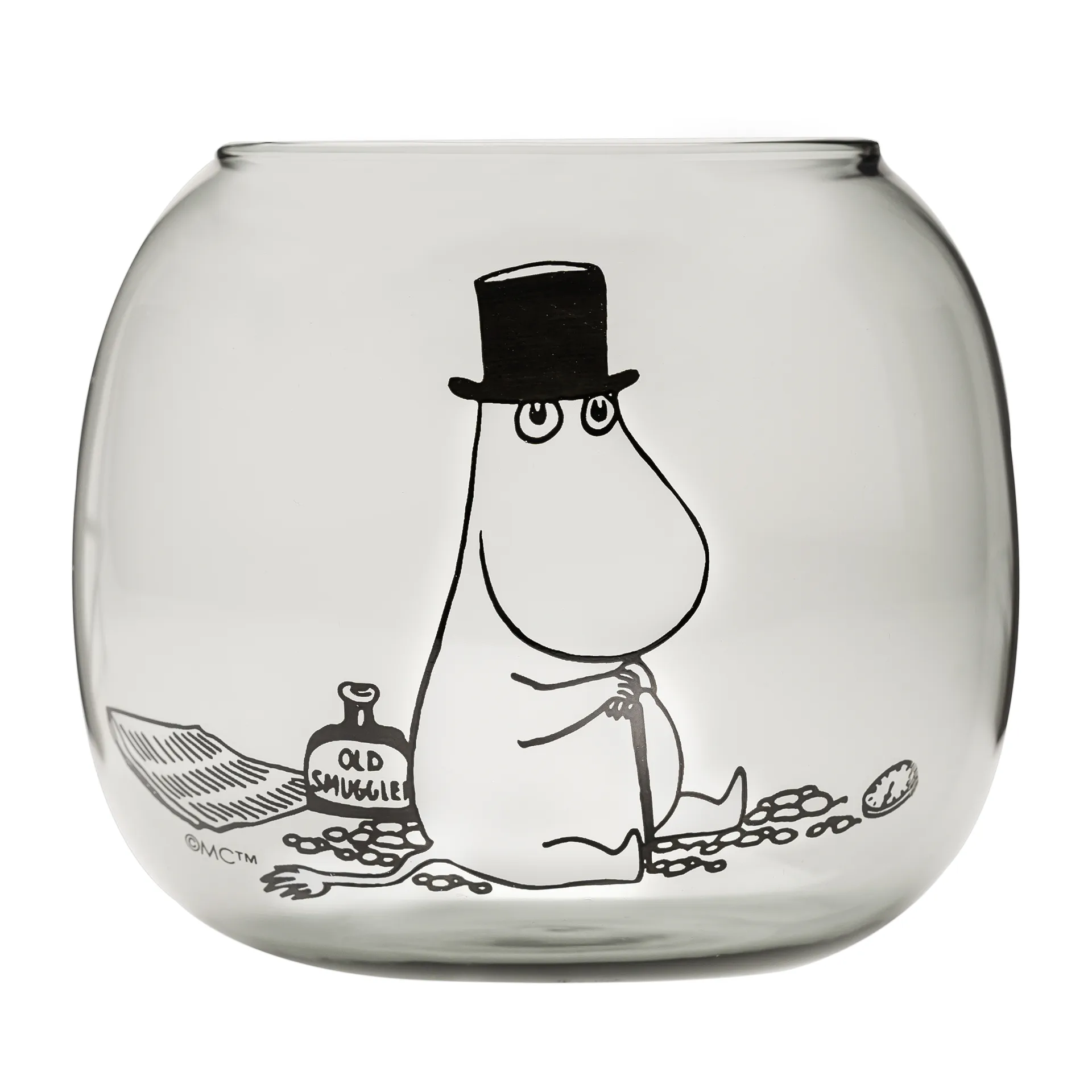 Moomin pappa suporte para vela 9.5 cm, Cinza Muurla