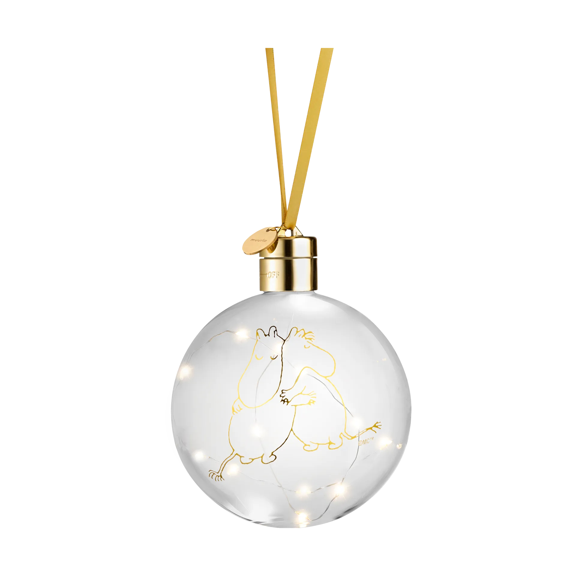 Mumin 80 bola de Natal com luz LED Ø11 cm, Claro Muurla