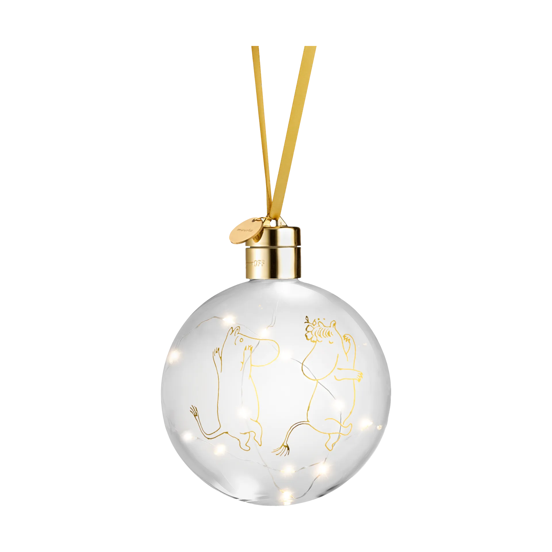 Mumin 80 bola de Natal com luz LED Ø11 cm, Claro Muurla