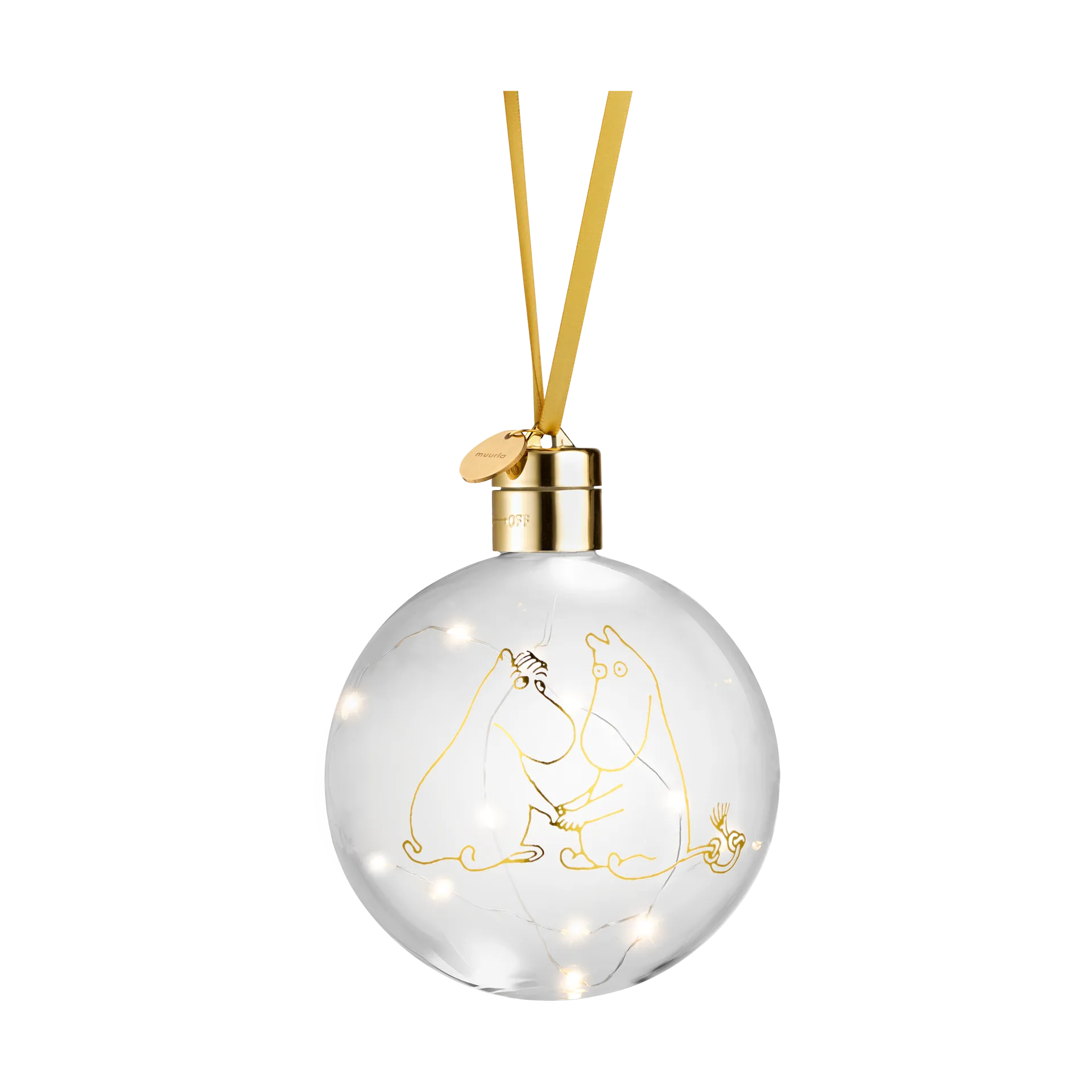 Mumin 80 bola de Natal com luz LED Ø11 cm, Claro Muurla