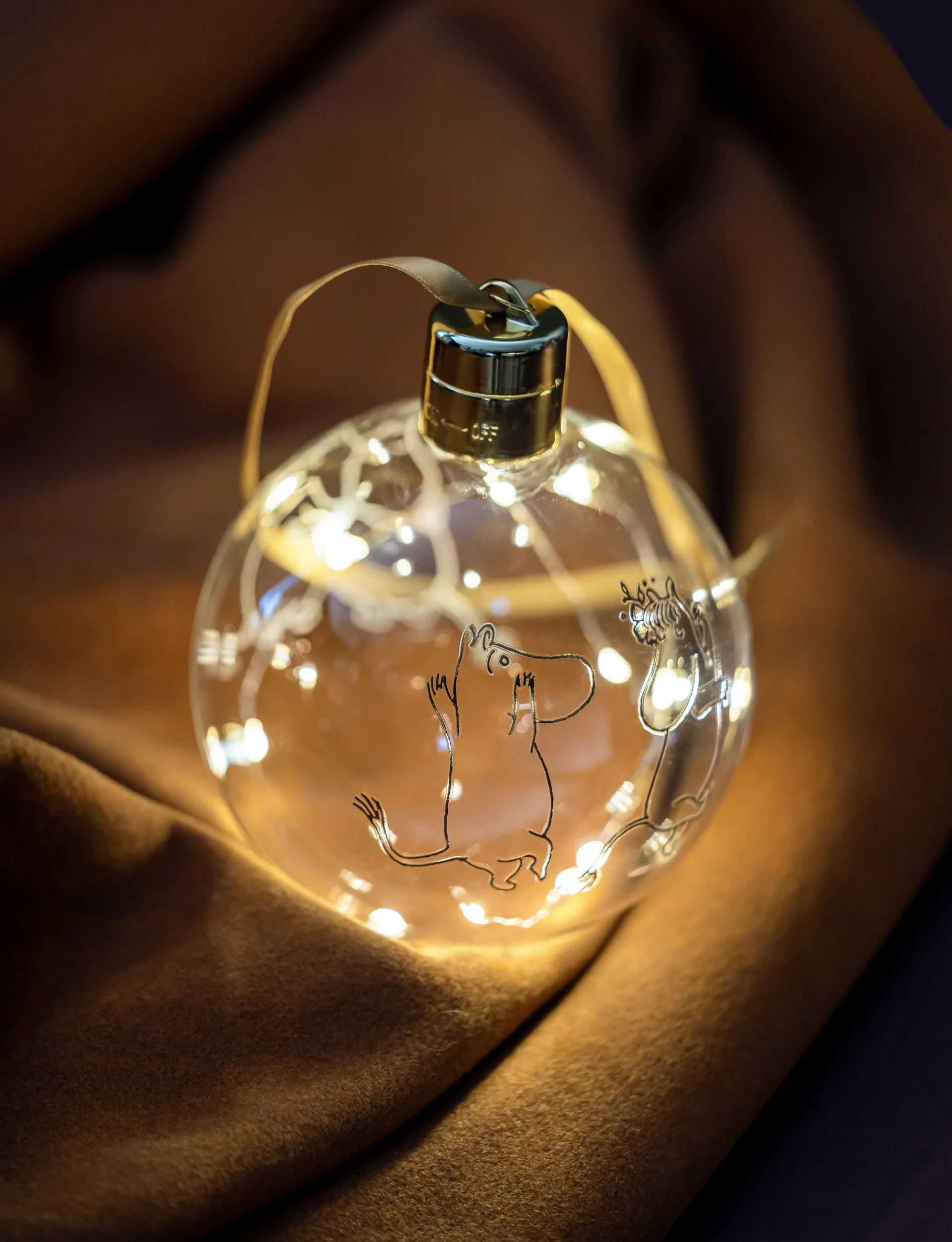 Mumin 80 bola de Natal com luz LED Ø11 cm, Claro Muurla