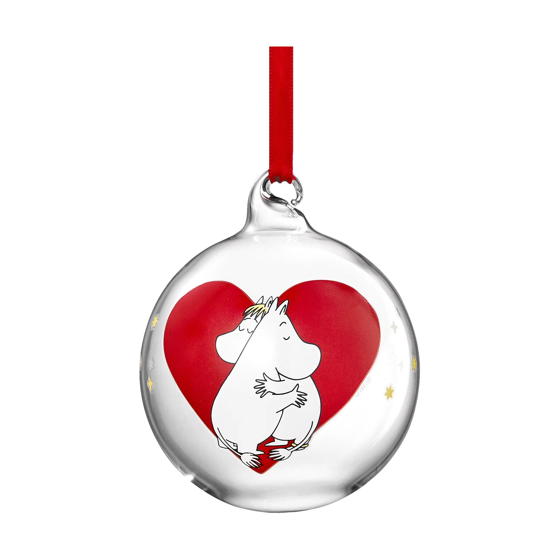 Mumin bola de Natal Ø7 cm, Coração Muurla