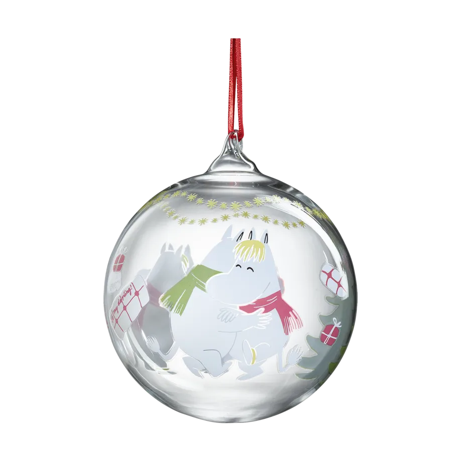 Mumin bola de Natal Ø9 cm, Happy holidays Muurla