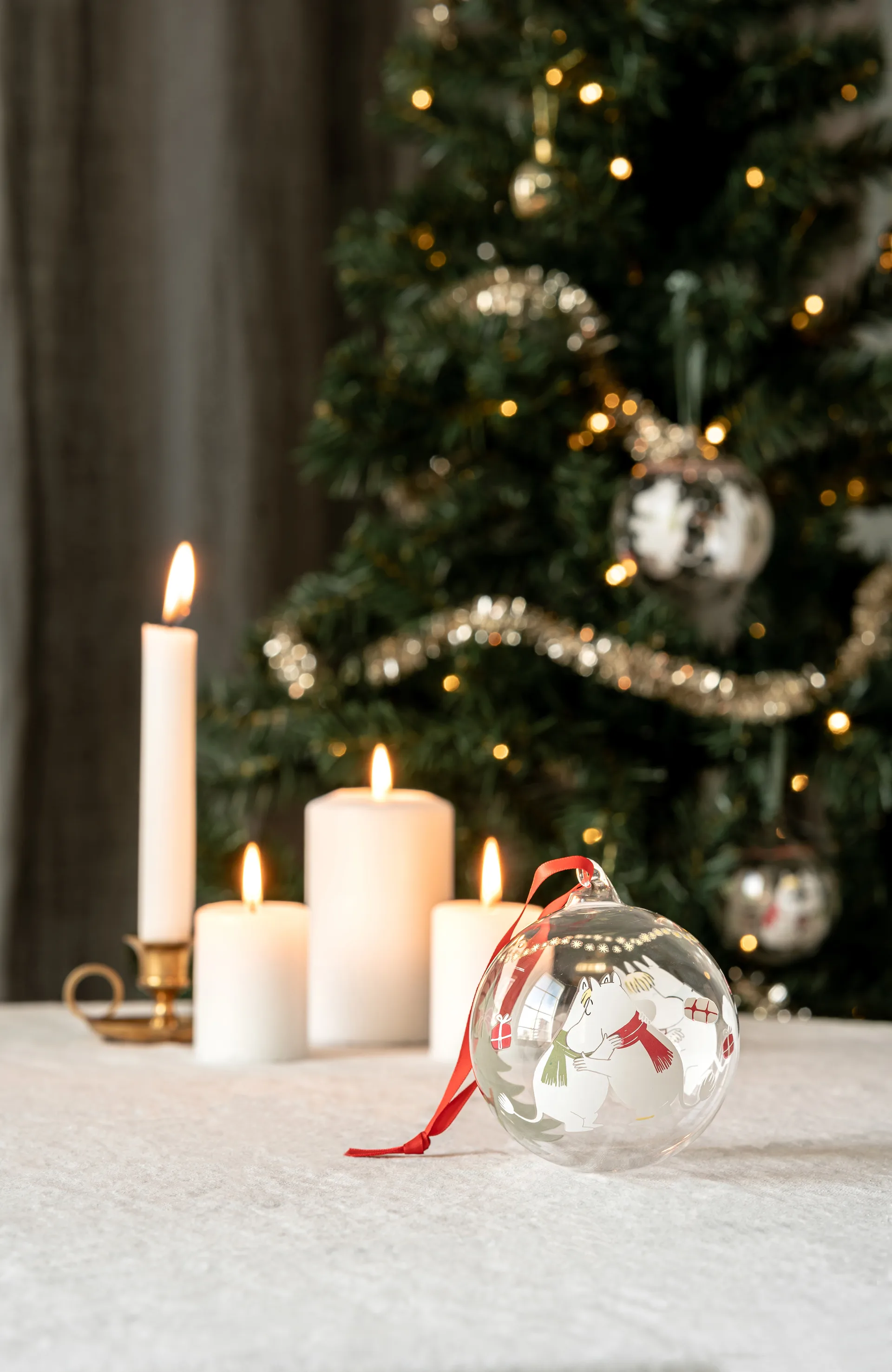 Mumin bola de Natal Ø9 cm, Happy holidays Muurla