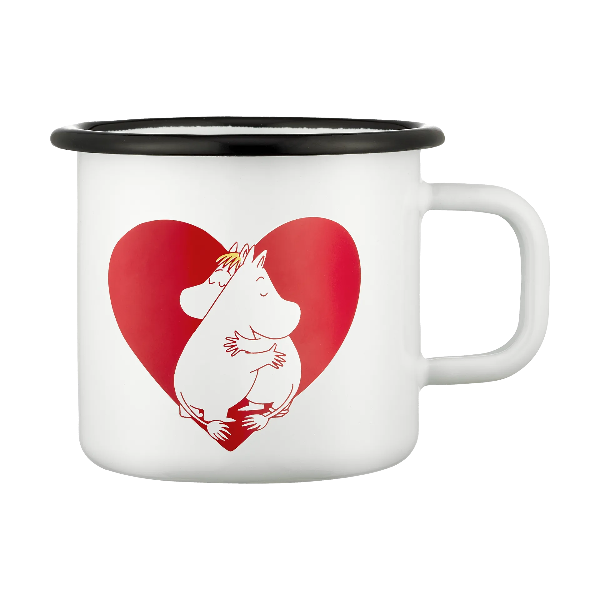 Mumin caneca de esmalte 25 cl, Coração Muurla
