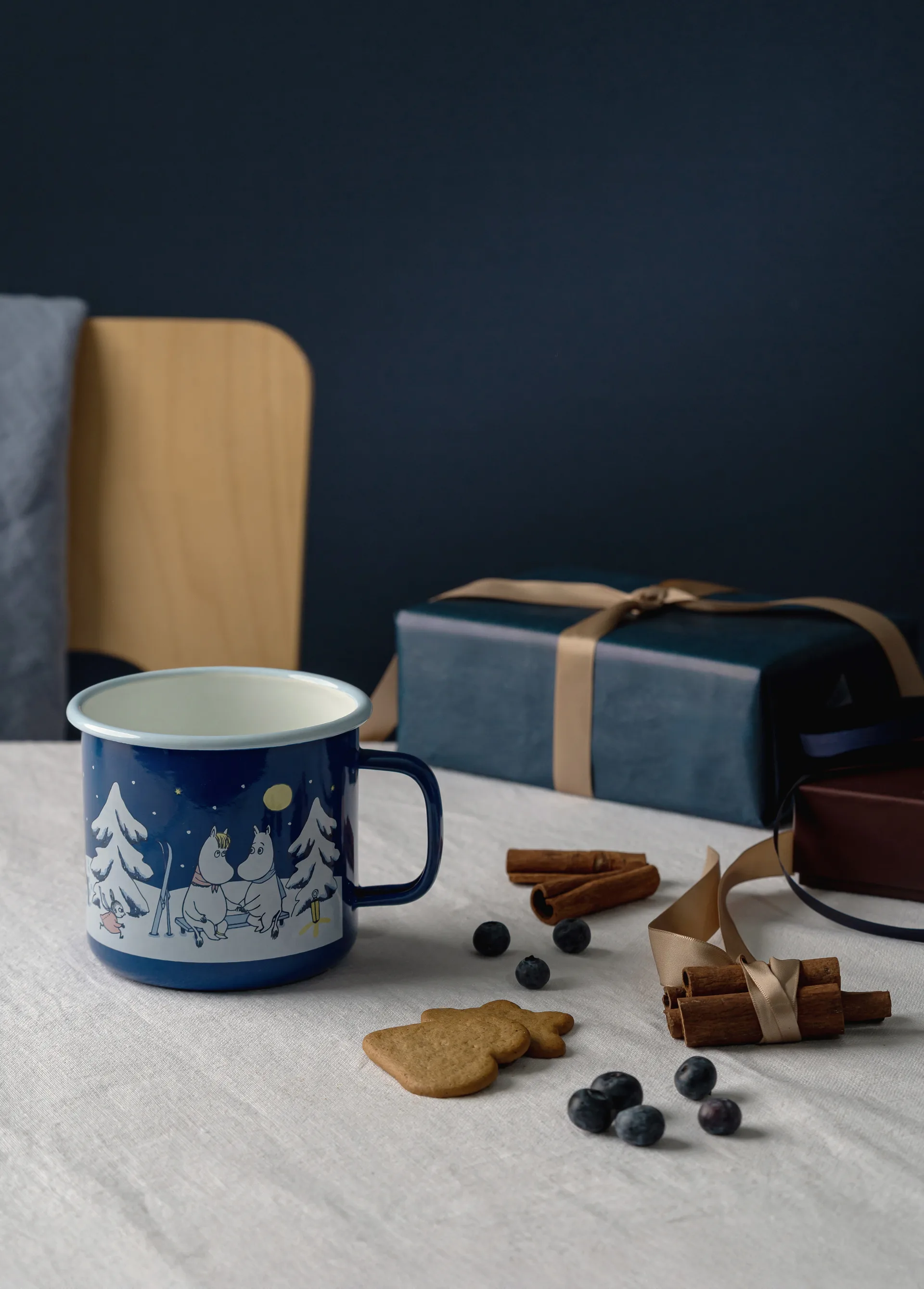 Mumin caneca de esmalte 80 cl, Noite estrelada Muurla