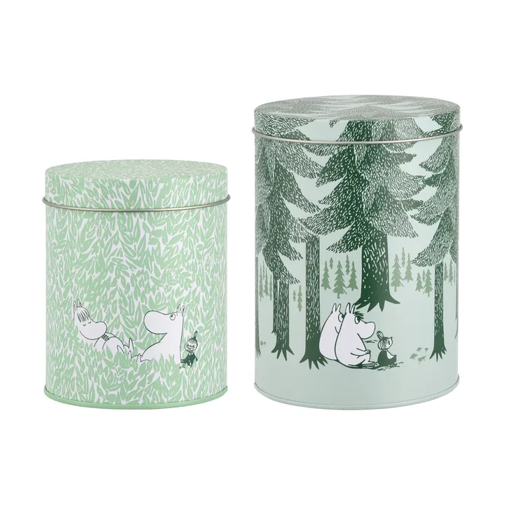 Mumin Forest conjunto de frascos - 2 peças, verde - Muurla