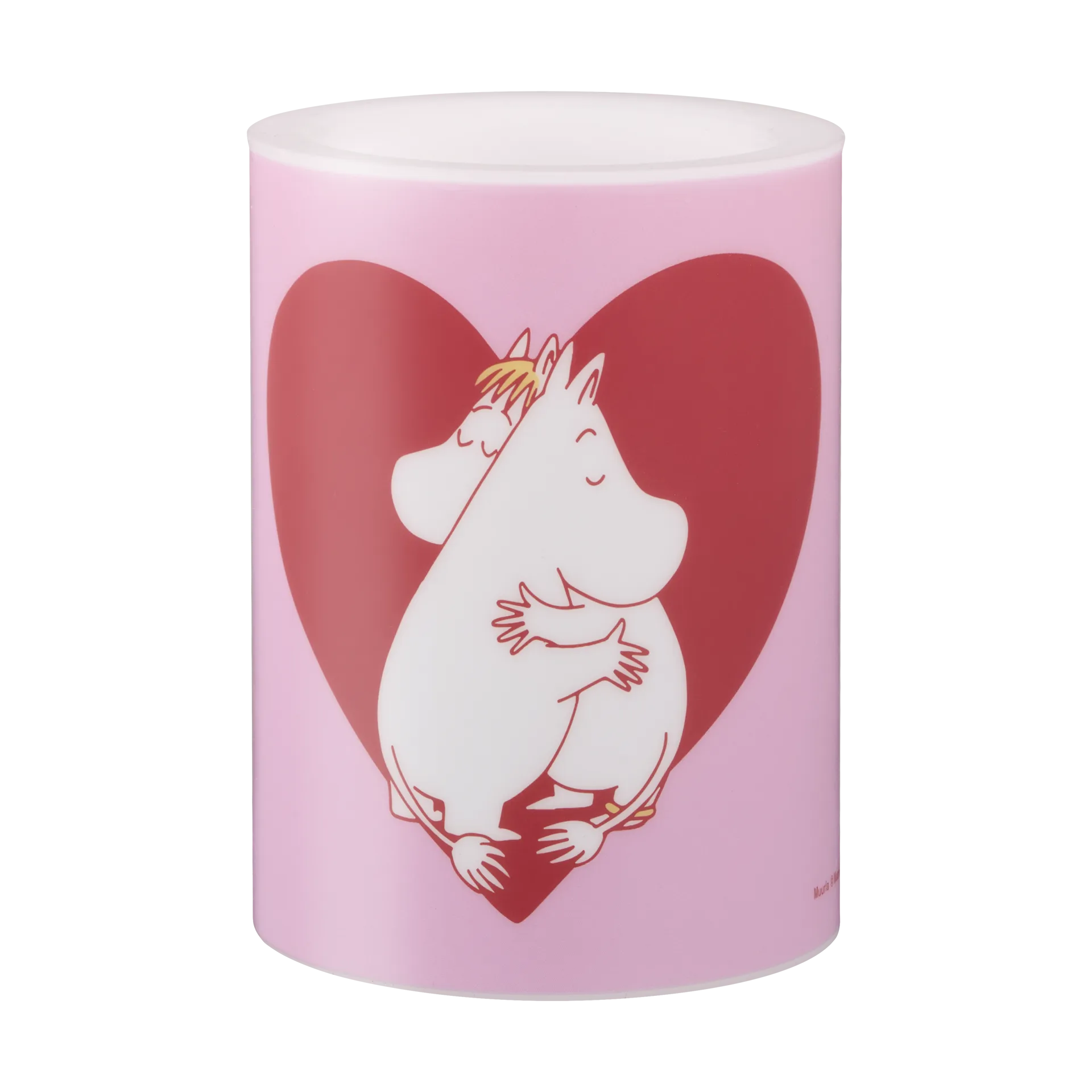 Mumin vela LED 10 cm, Coração Muurla