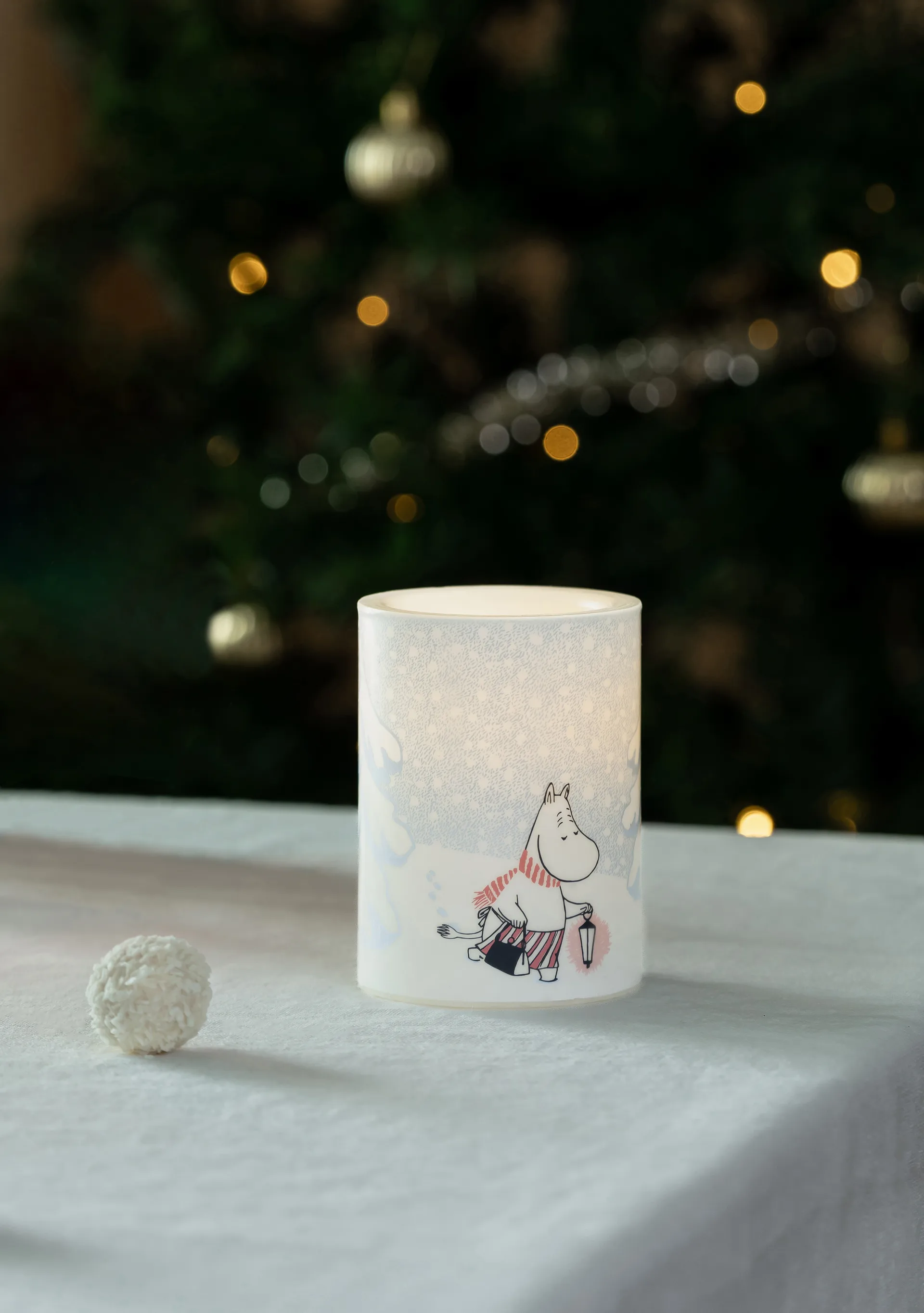 Mumin vela LED 10 cm, Let it snow Muurla