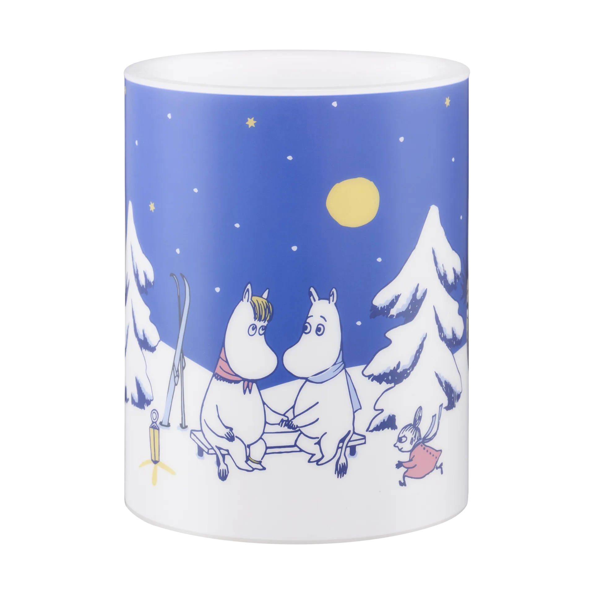 Mumin vela LED 12,5 cm, Noite estrelada Muurla