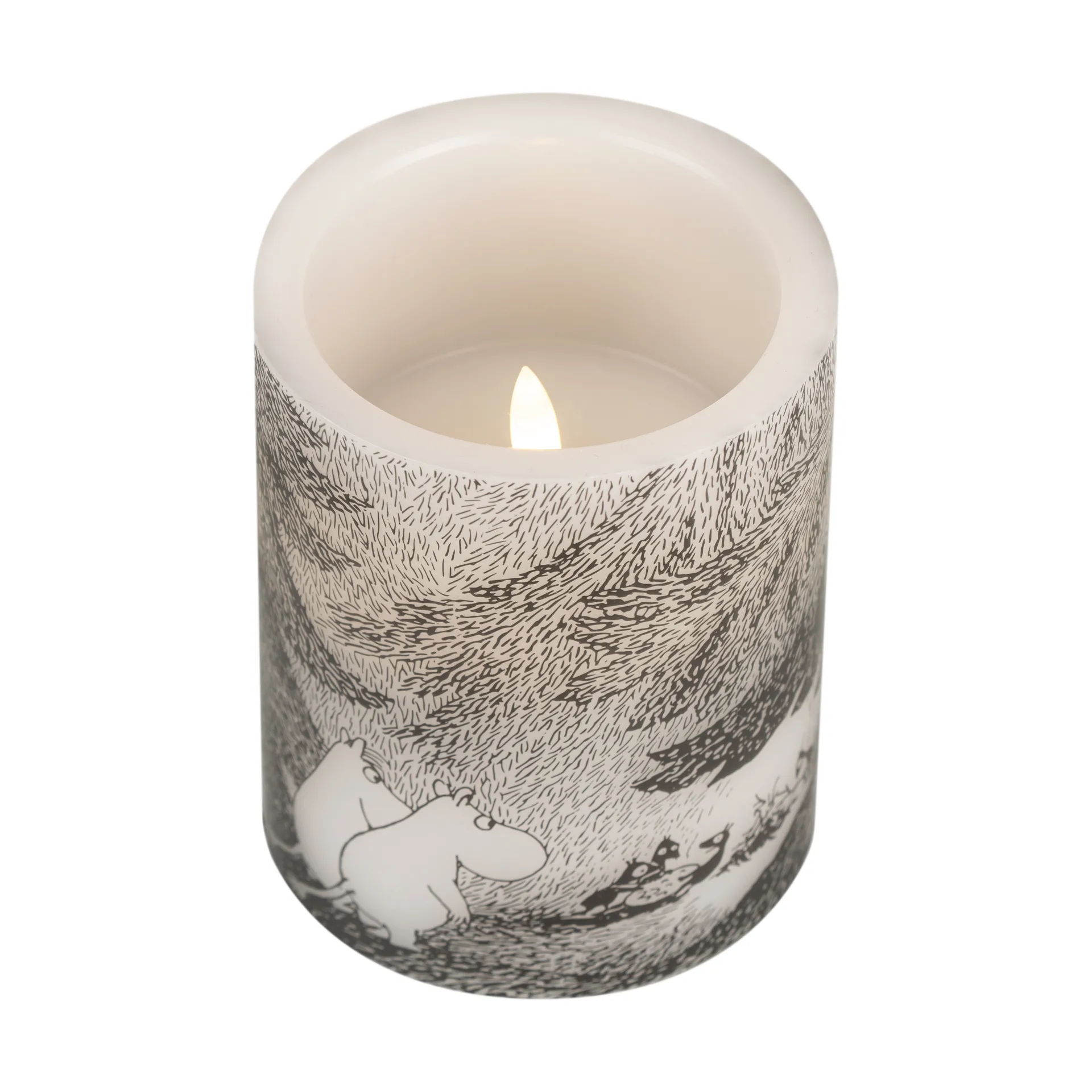 Mumin vela LED 12,5 cm, Under the trees Muurla