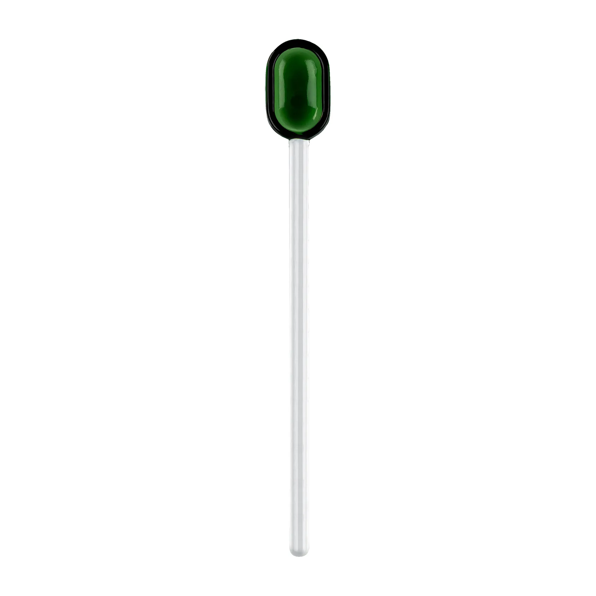 Muurla colher de latte vidro 15.5 cm, Verde-transparente Muurla