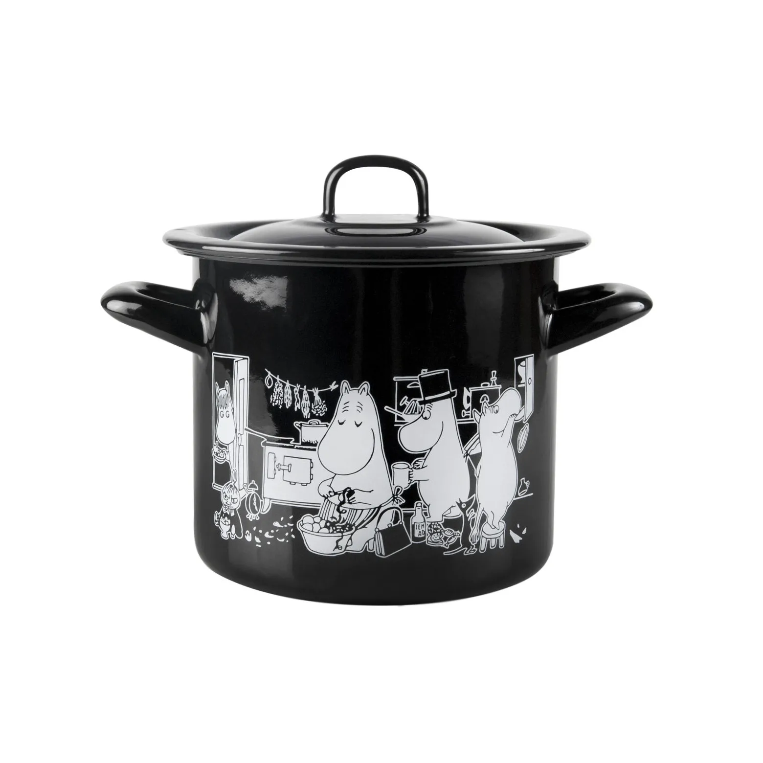 Panela com tampa em esmalte Moomin, 1,5 L Muurla