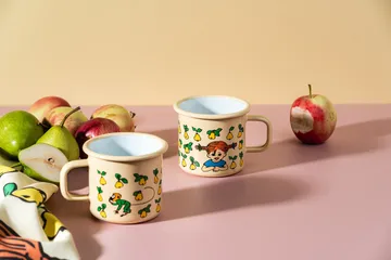 Pippi Långstrump caneca de esmalte 3,7 dl - Fruits - Muurla