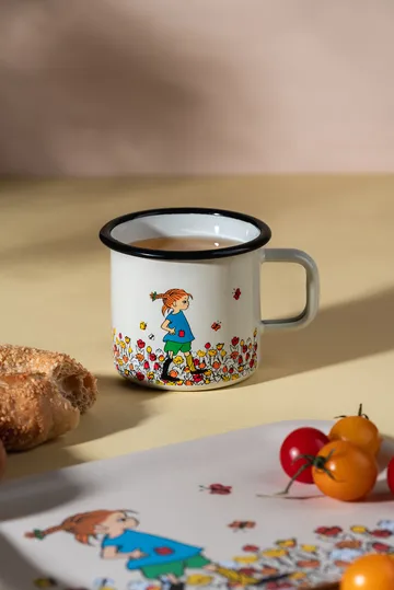 Pippi Långstrump caneca de esmalte 3,7 dl - Seja Mais Pippi - Muurla