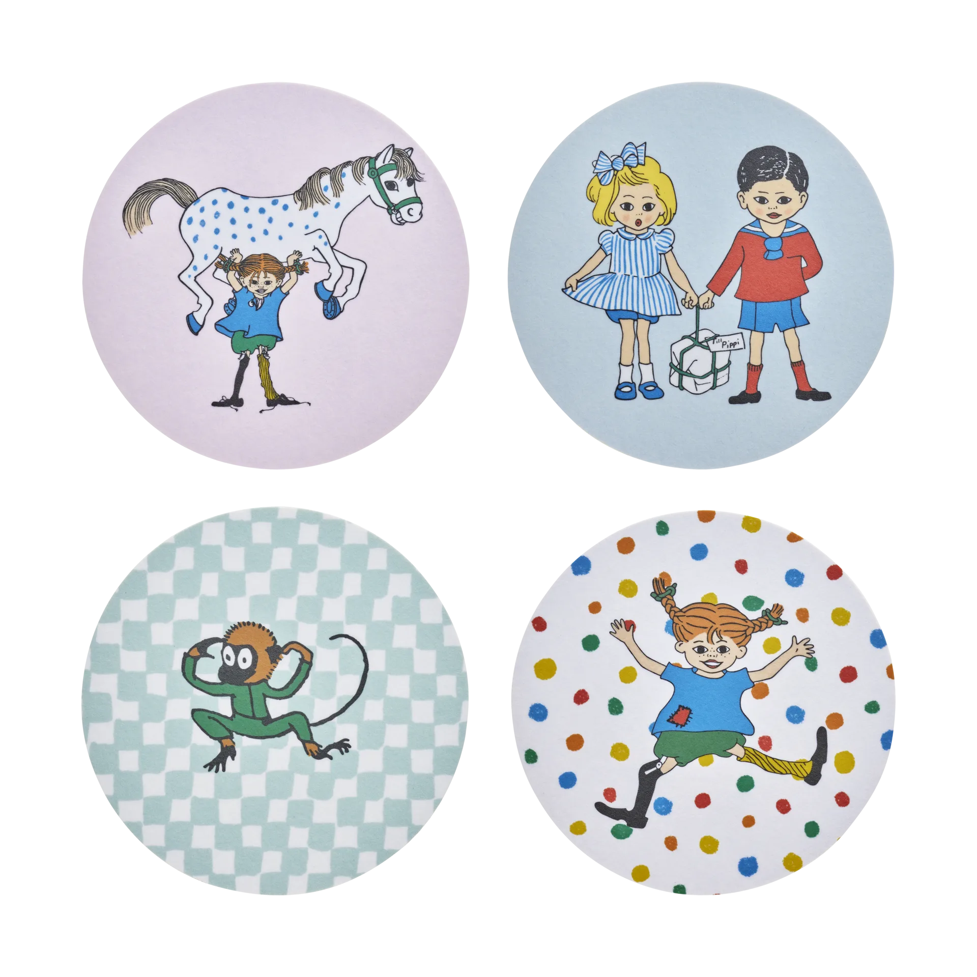 Pippi porta-copos 4 peças, Hoppsansa Muurla