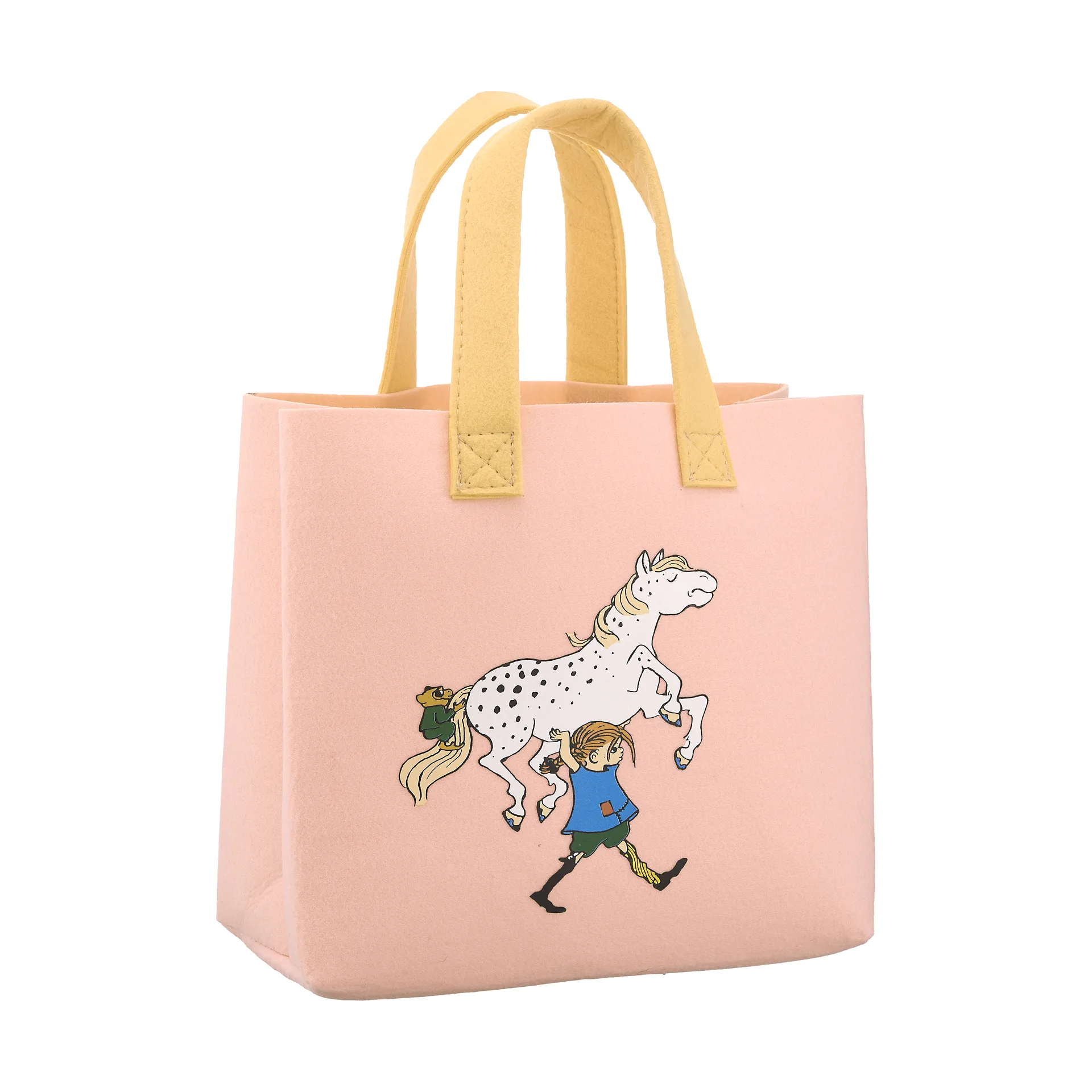 Pippi Tote Bag bolsa 25x25 cm, Pippi e o Cavalo Muurla