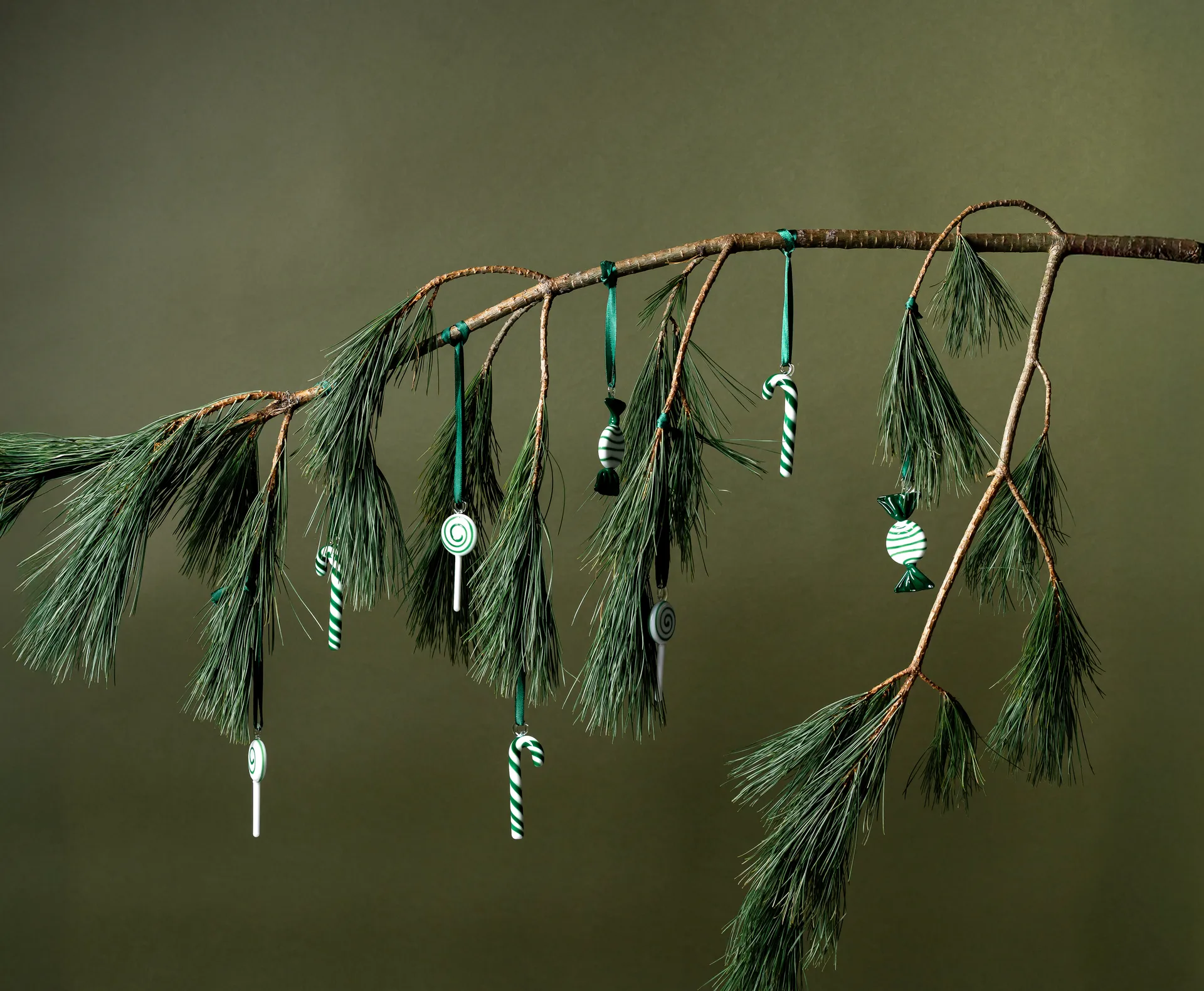 Sweets decoração de Natal 3 unidade, Verde Muurla