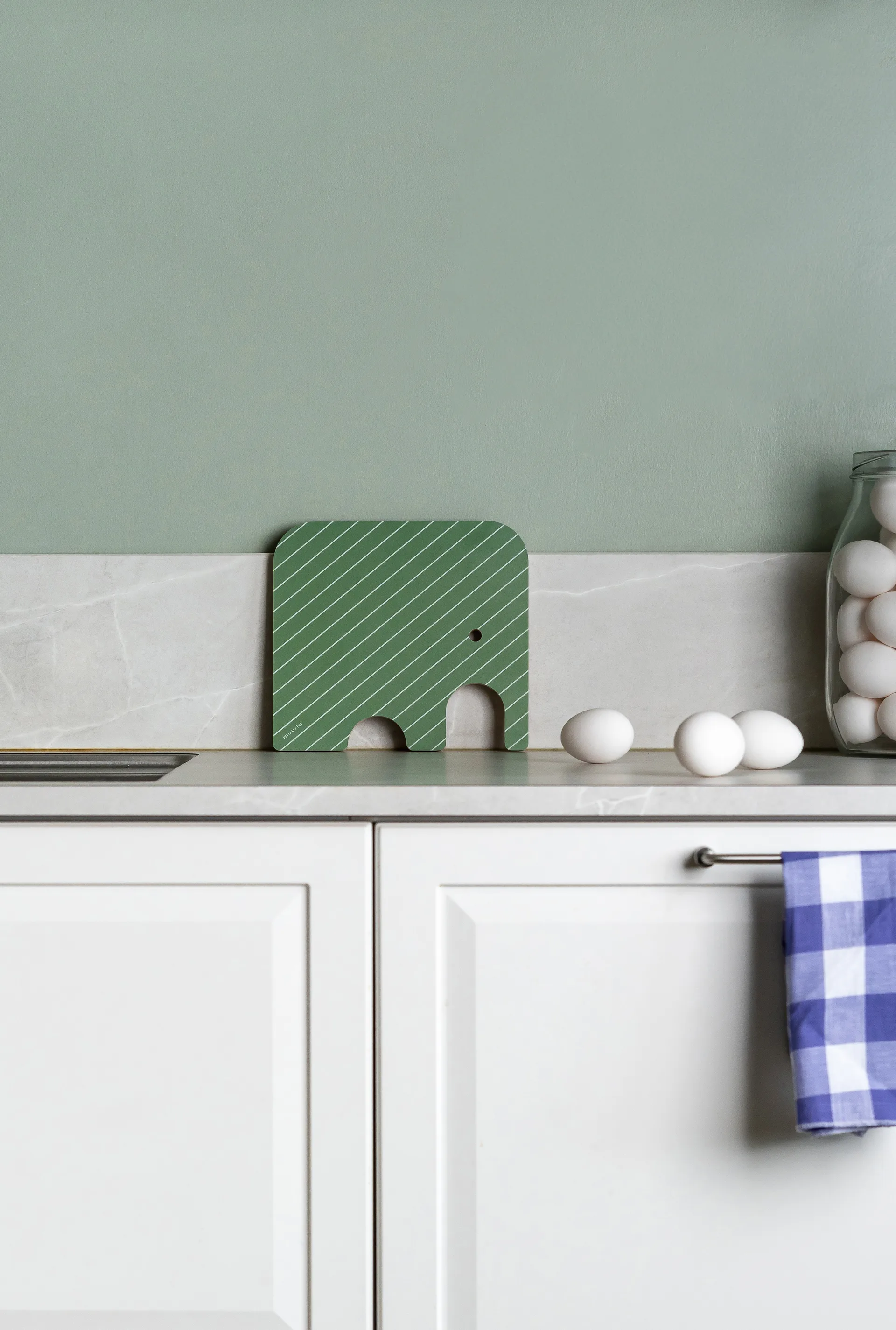 Tábua de Cortar Elephant Chop & Serve S, Green Muurla