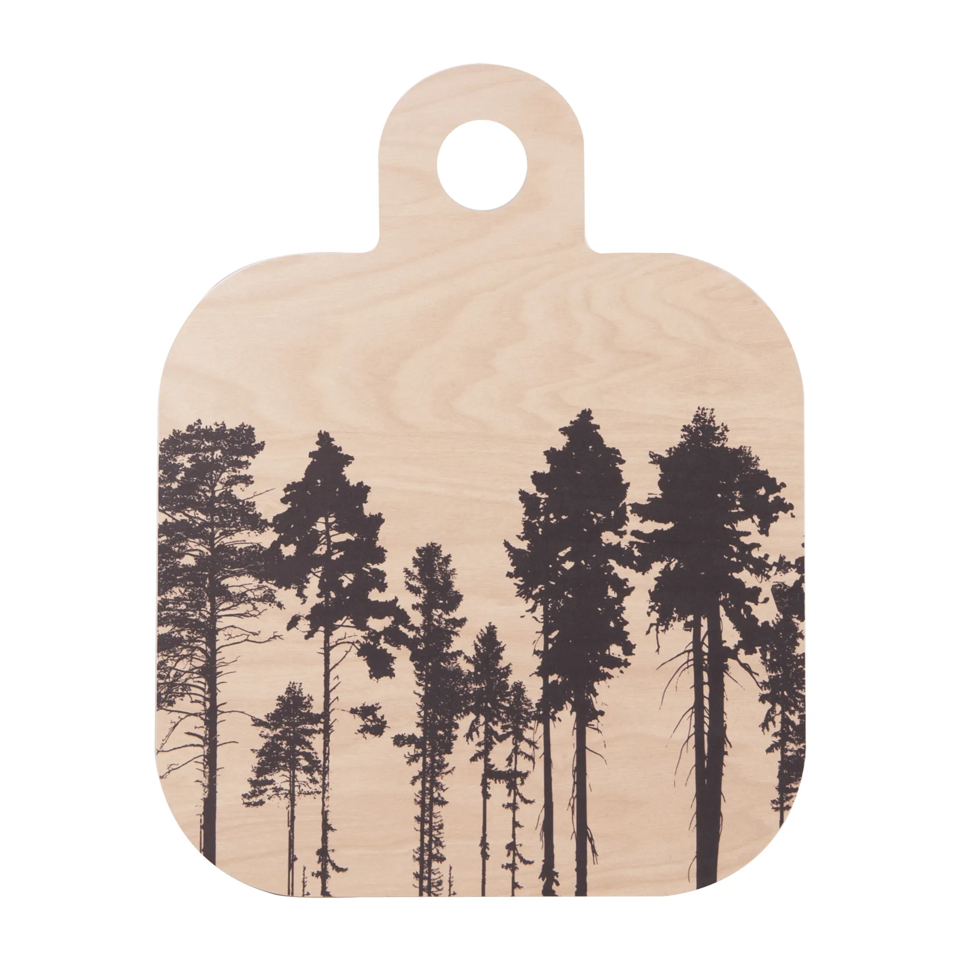 Tábua de cortar Forest 25x32 cm, Preto-natural Muurla