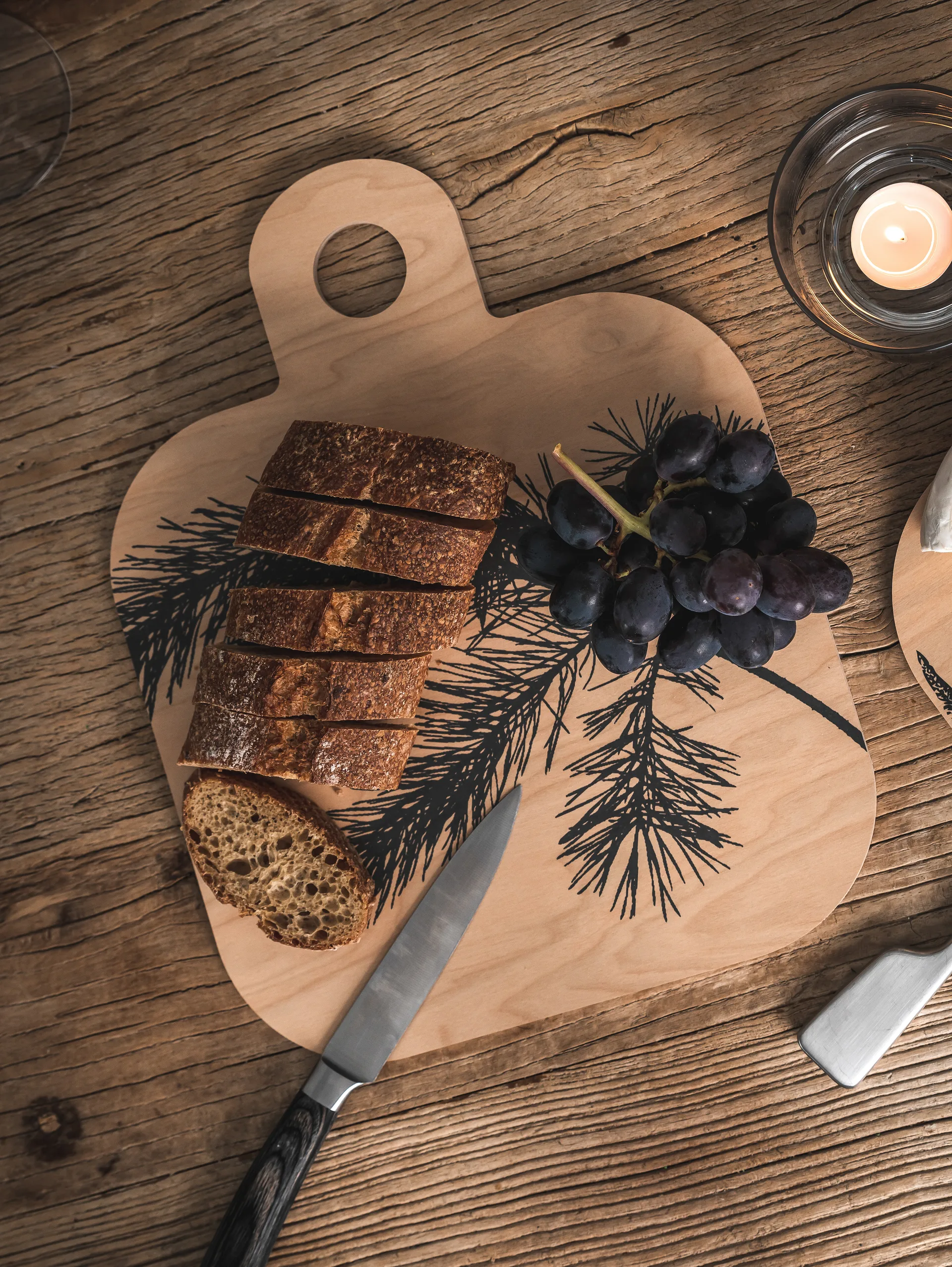 Tábua de cortar Forest 25x32 cm, Preto-natural Muurla