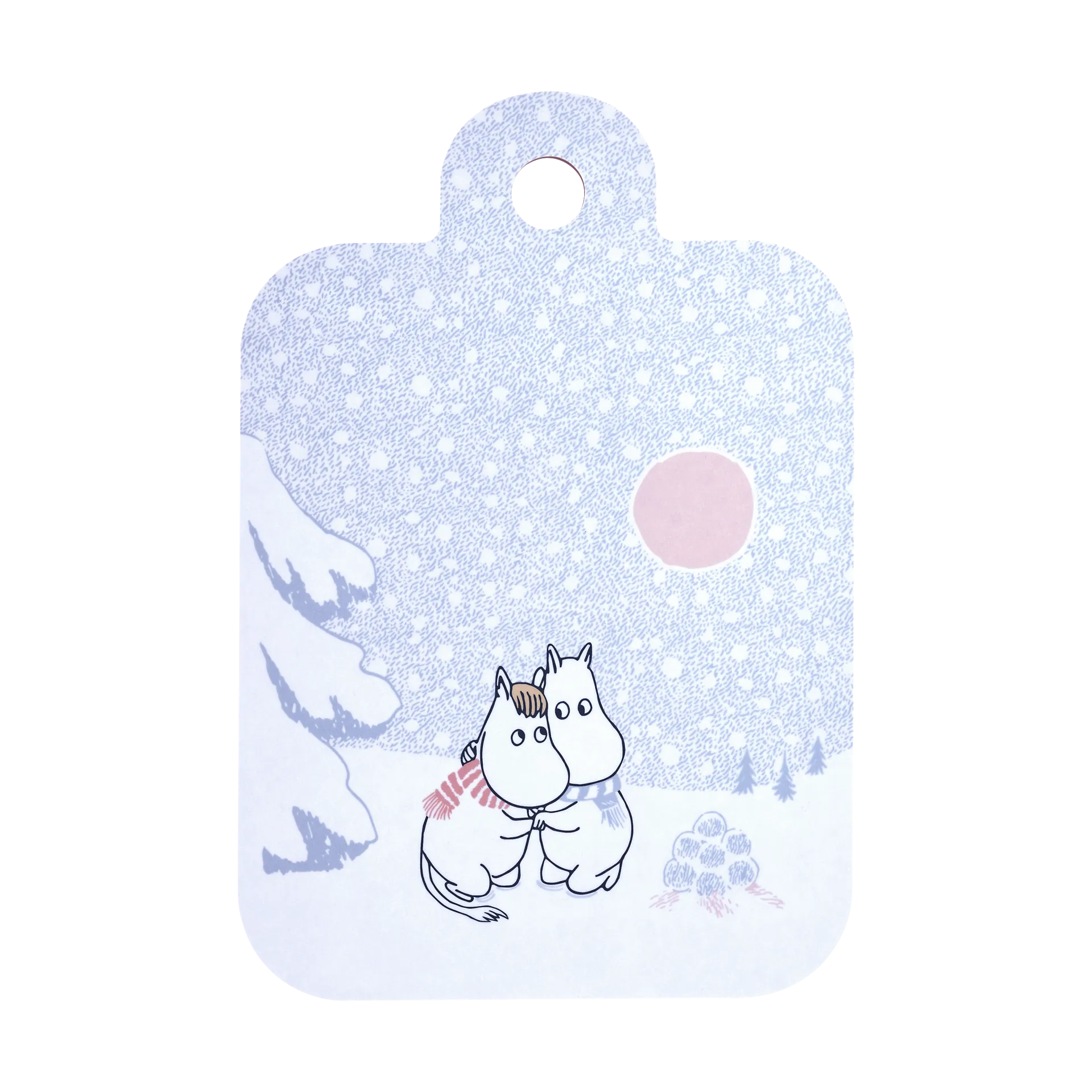 Tábua de cortar Mumin 21x31 cm, Let it snow Muurla