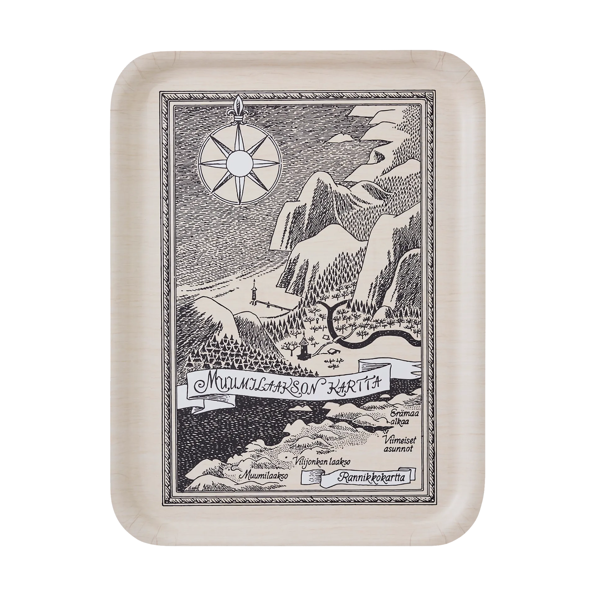 Tabuleiro Moomin 32x42 cm, Finnish Moominvalley map Muurla