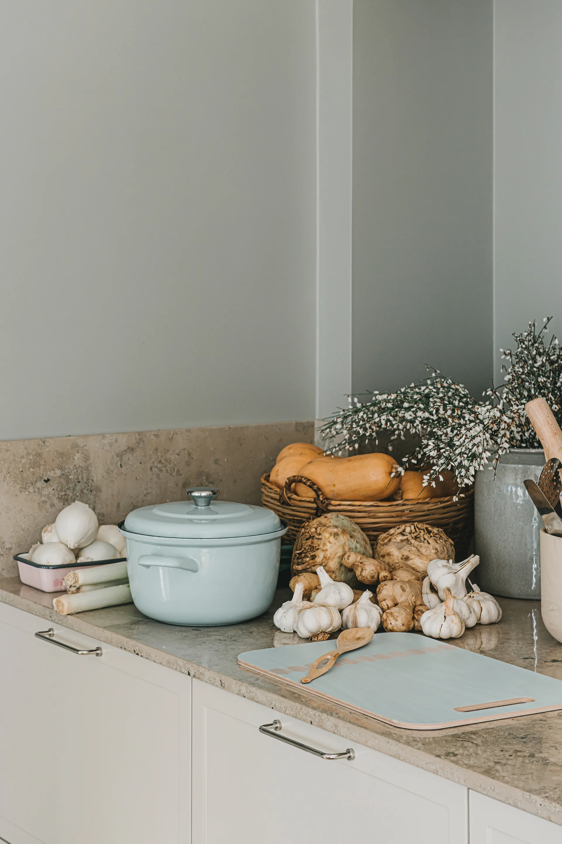 Tabuleiro Vappu Chop & Serve 30x44 cm, Bétula-Verde Muurla