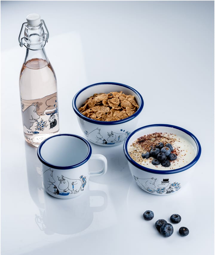 Tigela esmalte Blueberries 60 cl, Branco Muurla