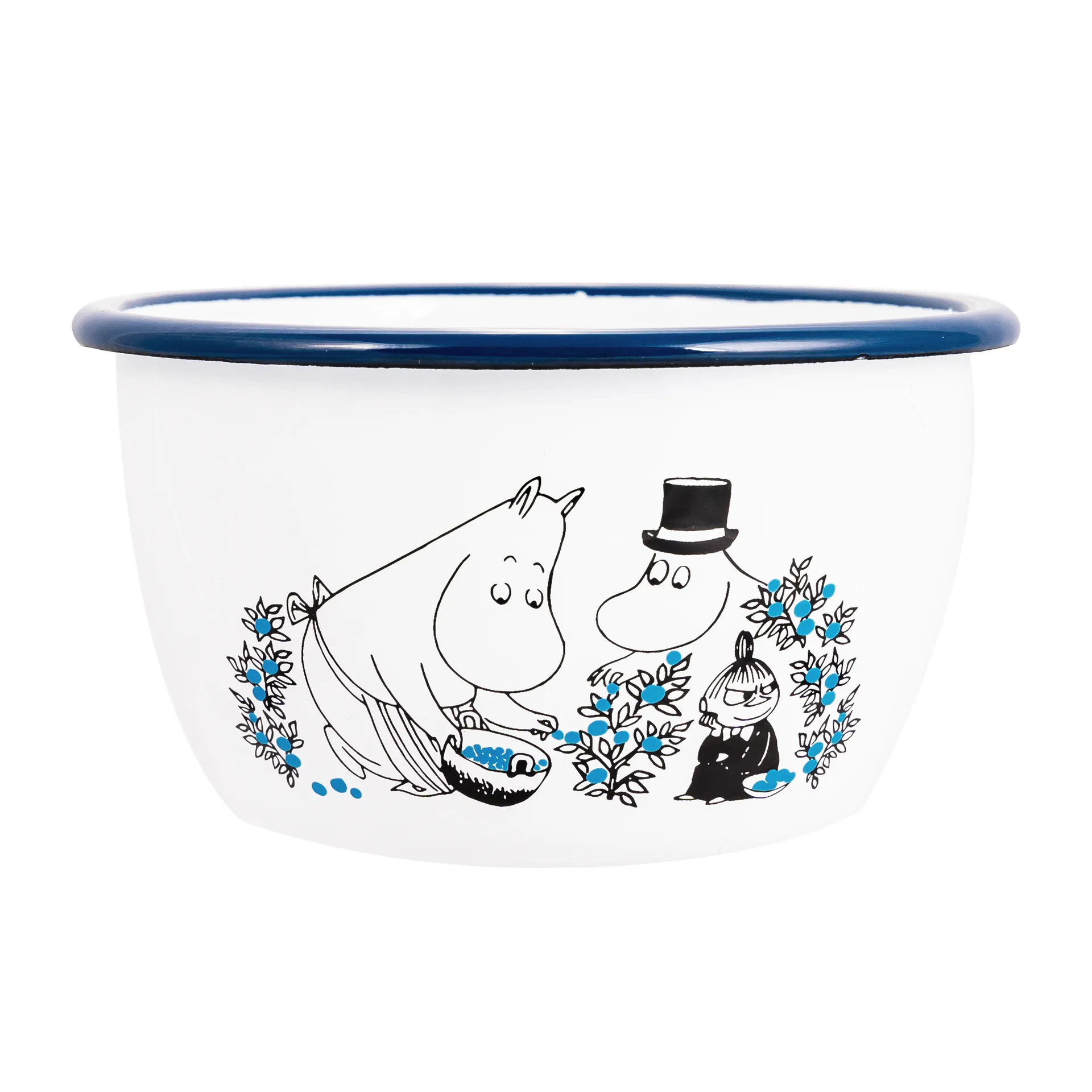 Tigela esmalte Blueberries 60 cl, Branco Muurla