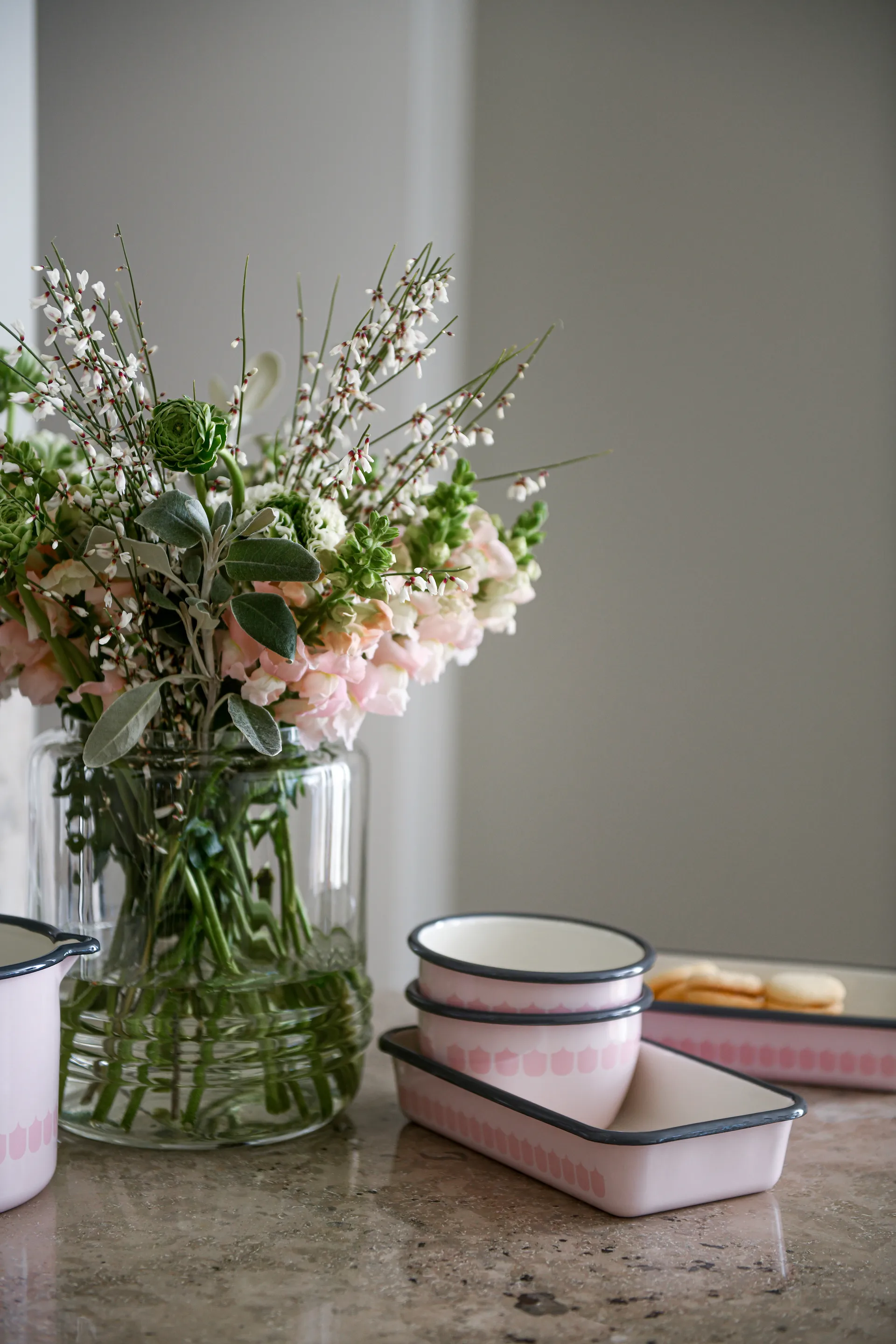 Travessa p/forno esmalte Vappu, Rosa  Muurla