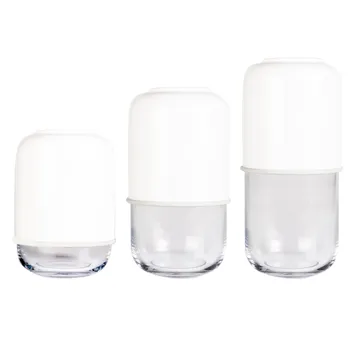 Vaso ajustável Capsule 18-28 cm - branco-transparente - Muurla