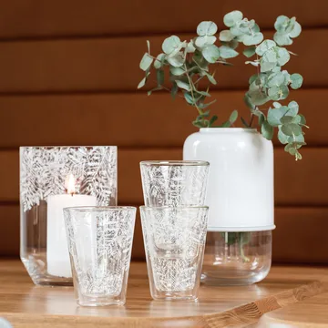 Vaso ajustável Capsule 18-28 cm - branco-transparente - Muurla