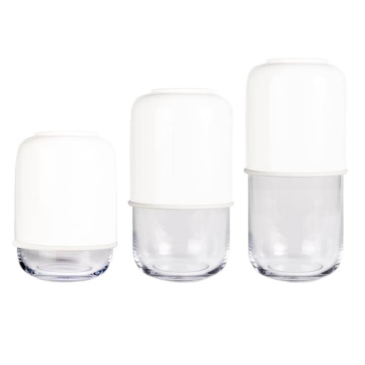Vaso ajustável Capsule 18-28 cm, roxo-transparente Muurla