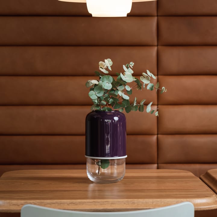 Vaso ajustável Capsule 18-28 cm, roxo-transparente Muurla