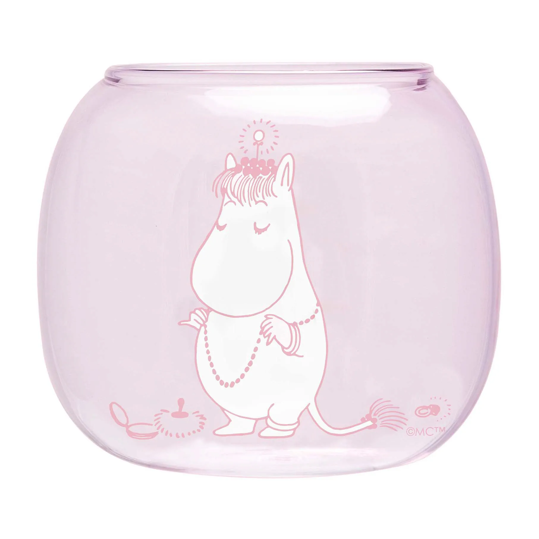 Vaso lanterna Snorkmaiden Ø9 cm, Rosa  Muurla