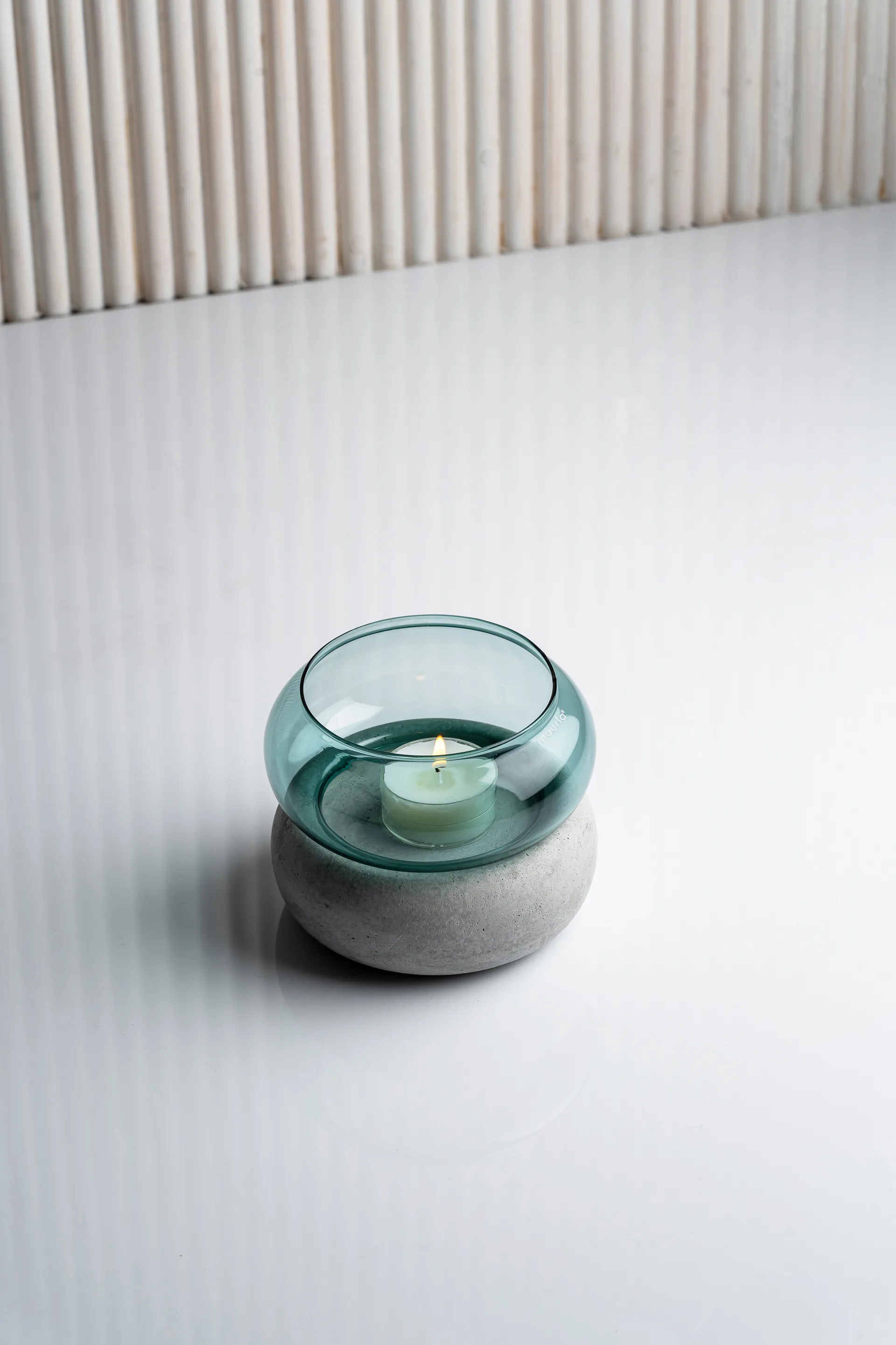 Vaso/lanterna Bagel 12 cm, Lake blue Muurla