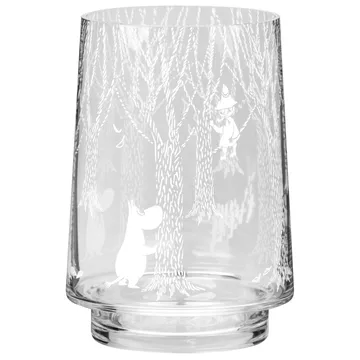 Vaso/lanterna In the Woods 20 cm - transparente-branco - Muurla