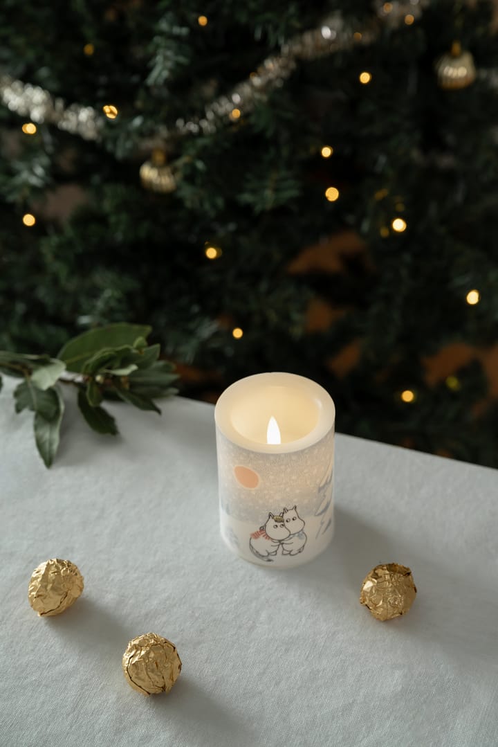 Vela LED Moomin 10 cm, Let it snow Muurla