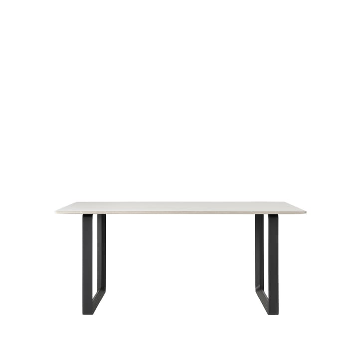 70/70 mesa de jantar 170x85 cm - branco laminado-compensado-preto - Muuto